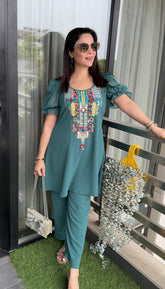 Pastel Indo Western Coord Set